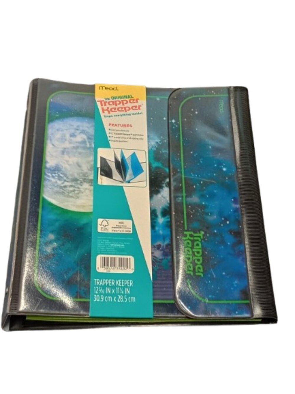 Mead Trapper Keeper Space Planet Galaxy Moon 3 Ring Binder © 2023 12⅜" x 11¼"